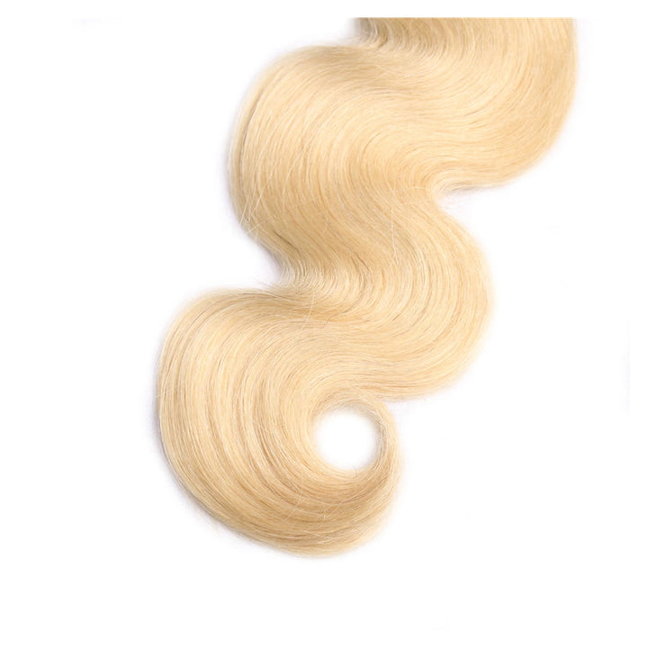 Body Wave human hair extension bundle in color 1B/613, 100 ± 5 g