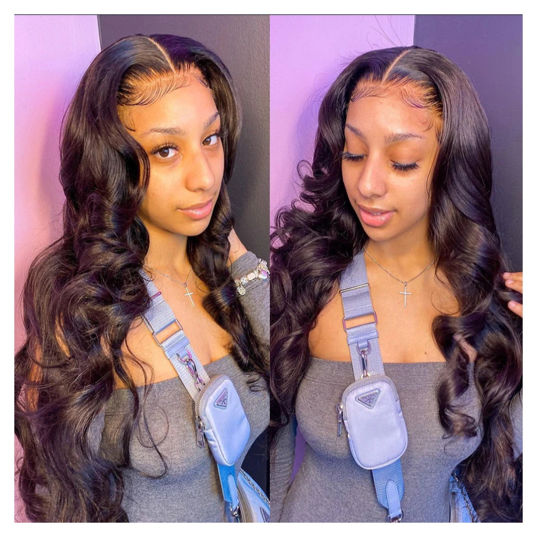 Bling Hair Special Perks U Part human hair wig with Body Wave texture in natural colour