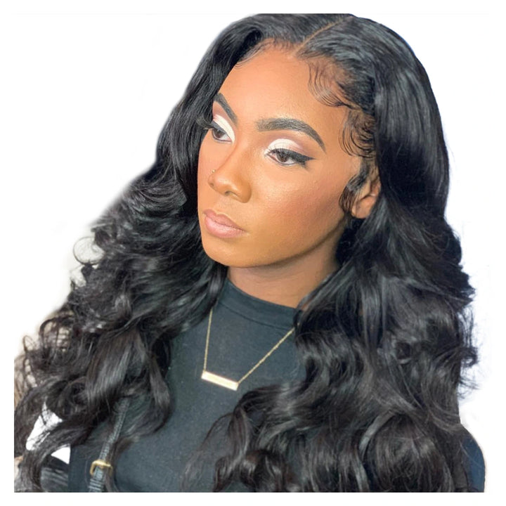 Bling Hair Special Perks U Part human hair wig with Body Wave texture in natural colour