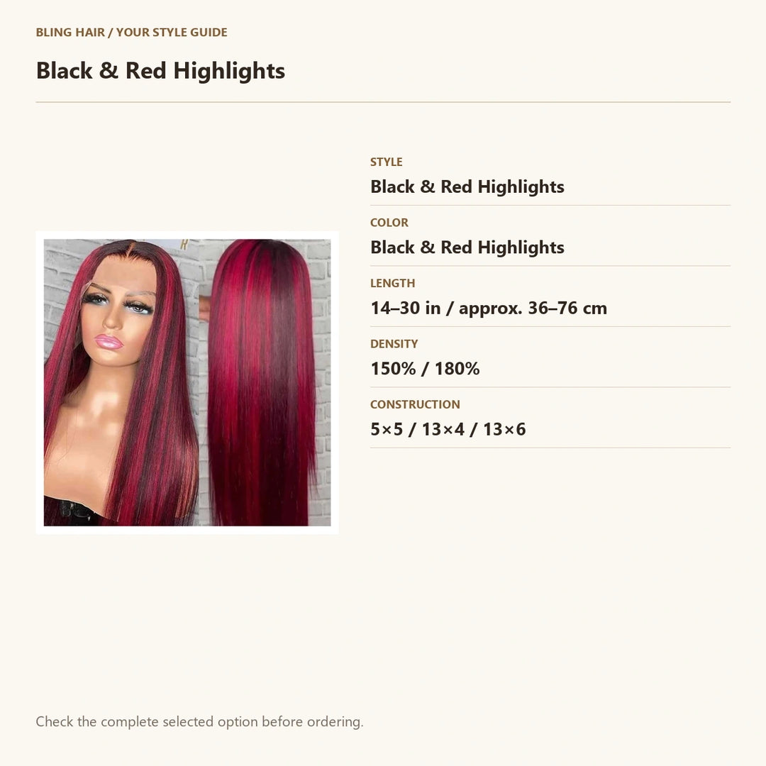 Verified selection guide: Black & Red Highlights — Black & Red Highlights
