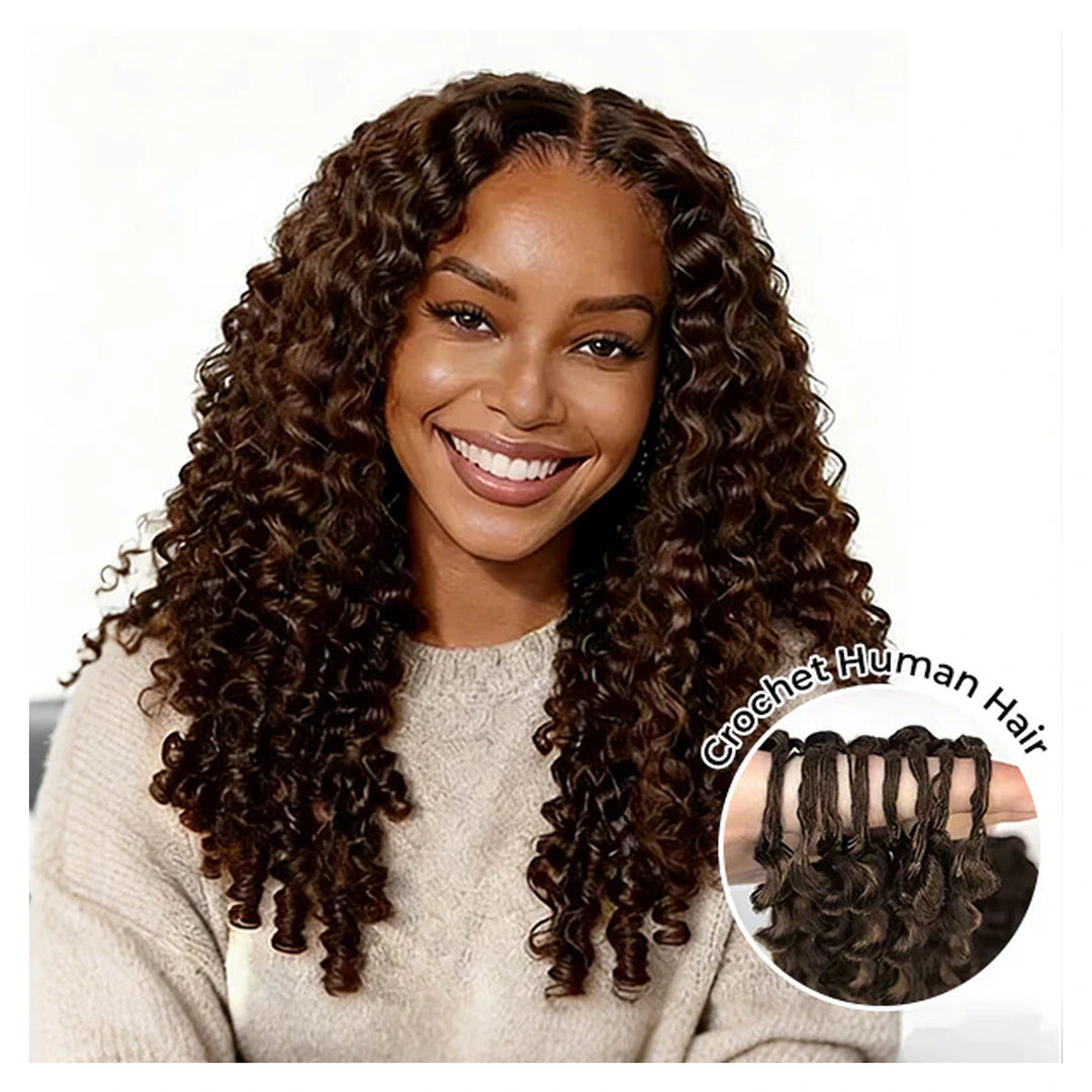 Burmese Curly human hair crochet extensions — #4