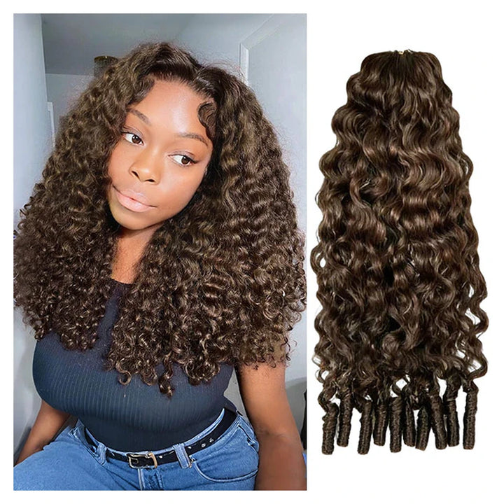 Burmese Curly human hair crochet extensions — #4