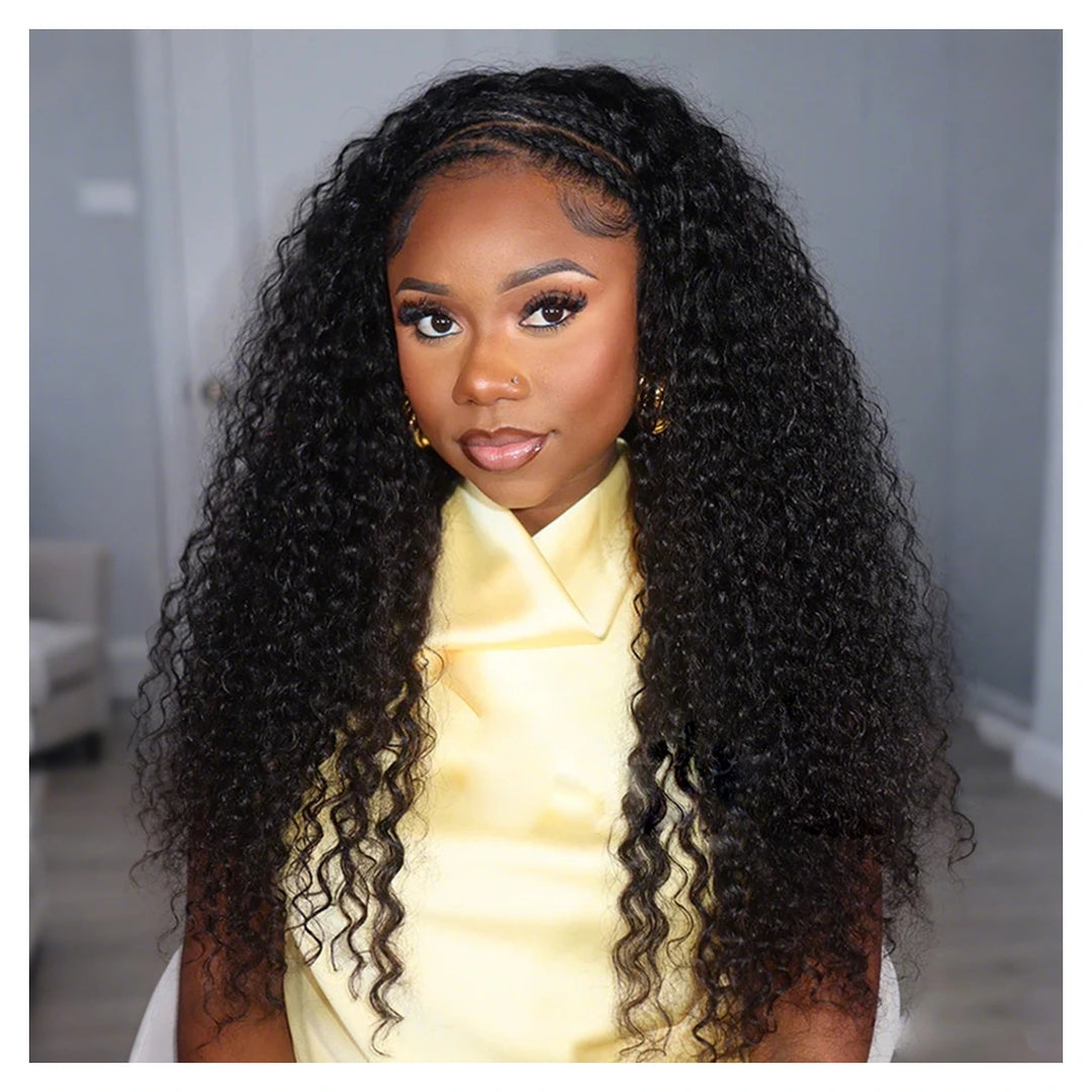 Water Wave human hair crochet extensions — Natural Black