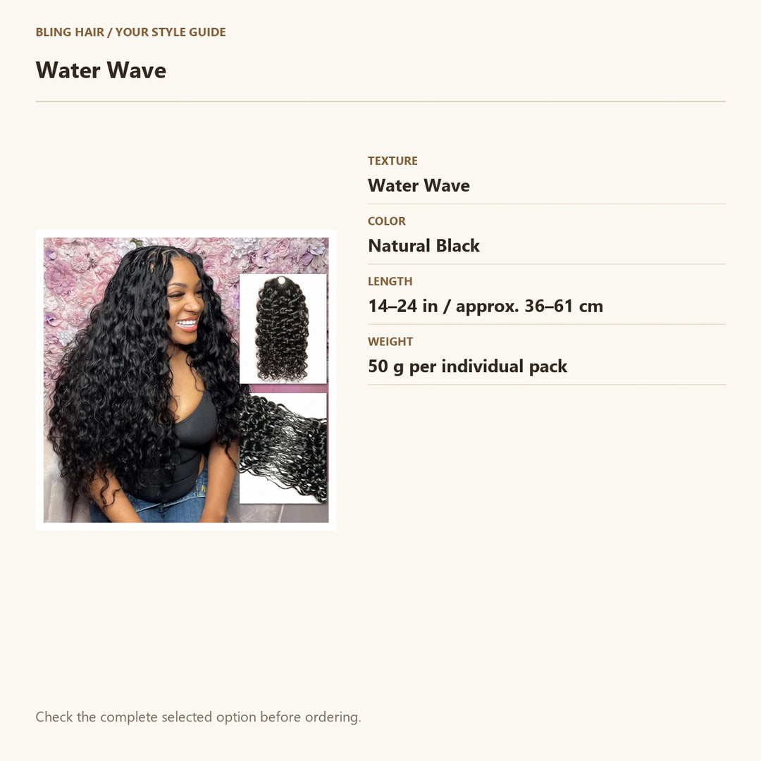 Verified selection guide: Water Wave — Natural Black