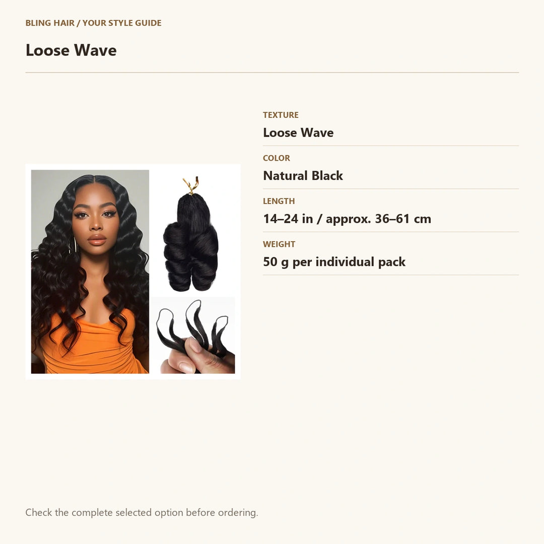 Verified selection guide: Loose Wave — Natural Black