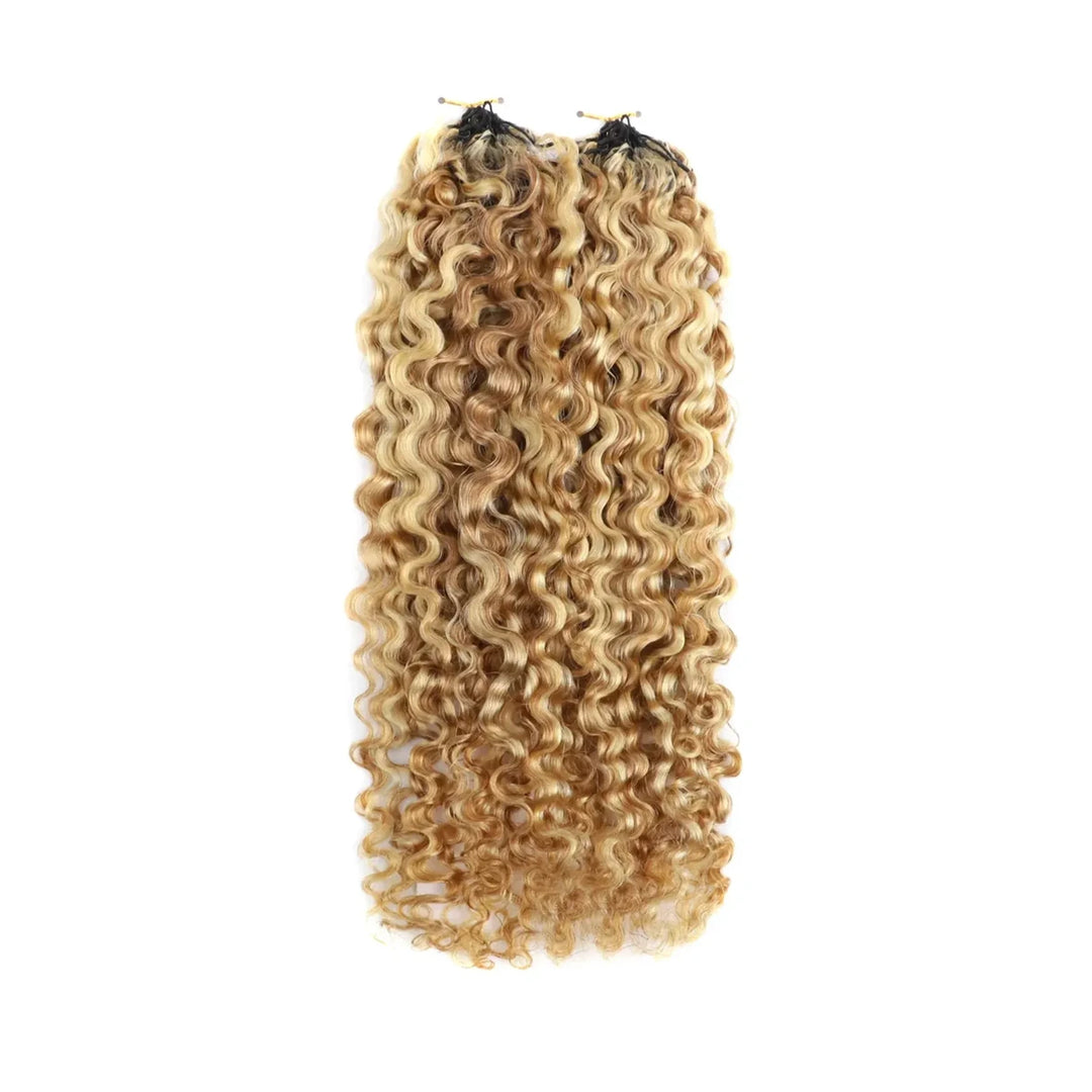 Water Deep Wave human hair crochet extensions — 27/613
