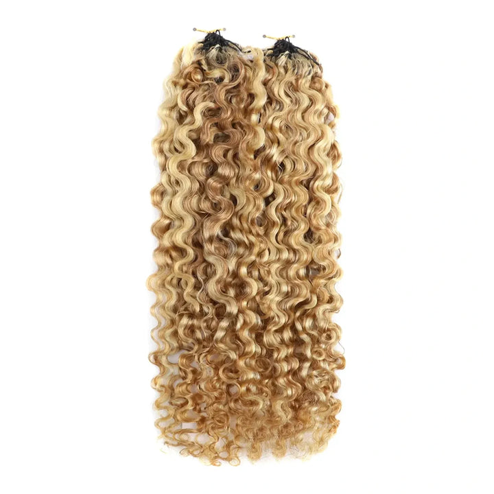 Water Deep Wave human hair crochet extensions — 27/613