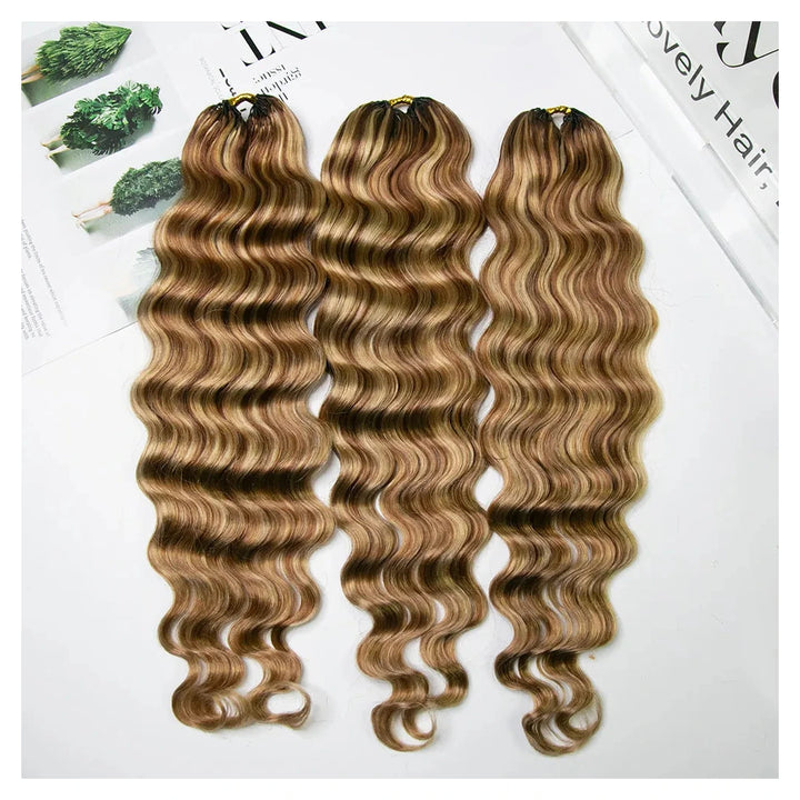 Loose Deep Wave human hair crochet extensions — 27/30/613