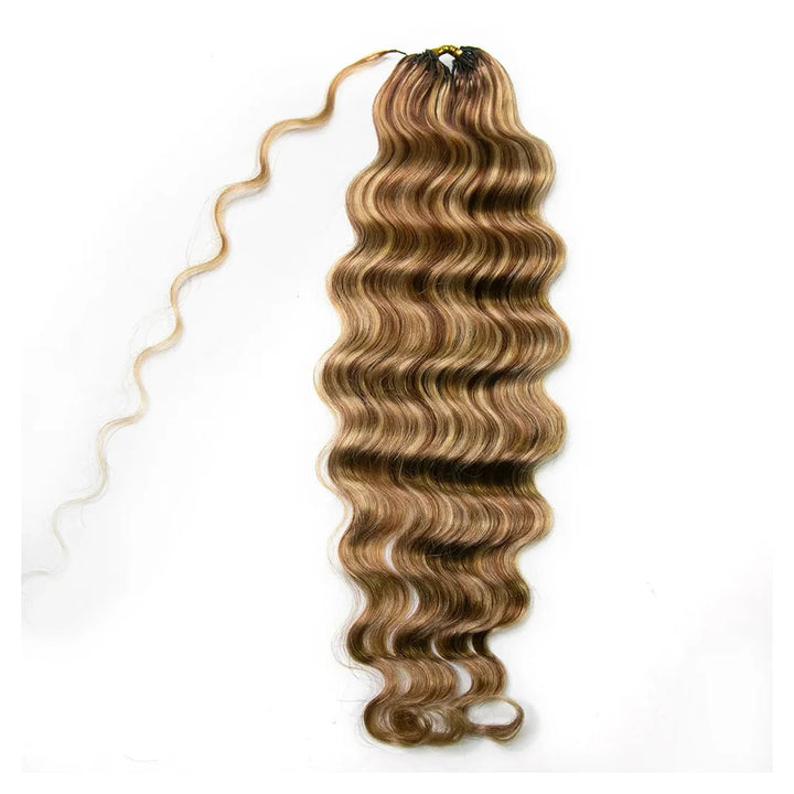Loose Deep Wave human hair crochet extensions — 27/30/613
