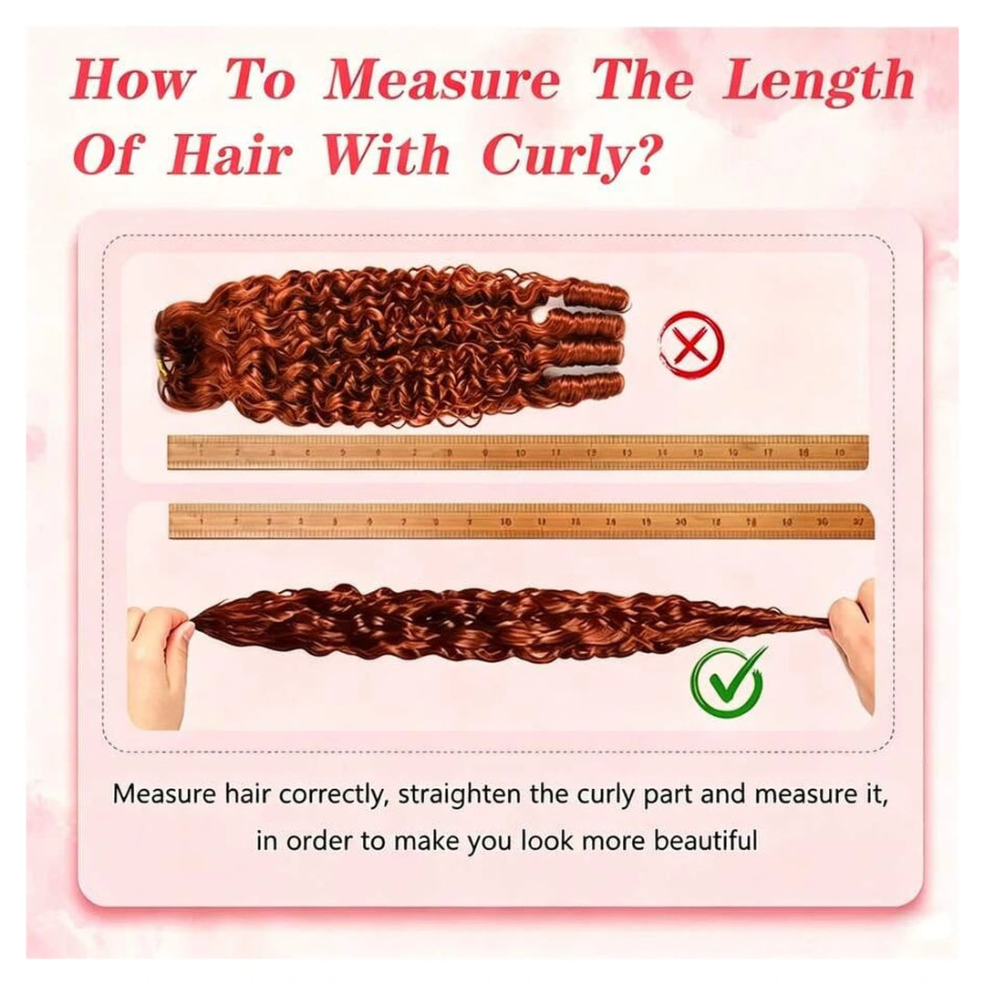 Burmese Curly human hair crochet extensions — #33 Reddish Brown