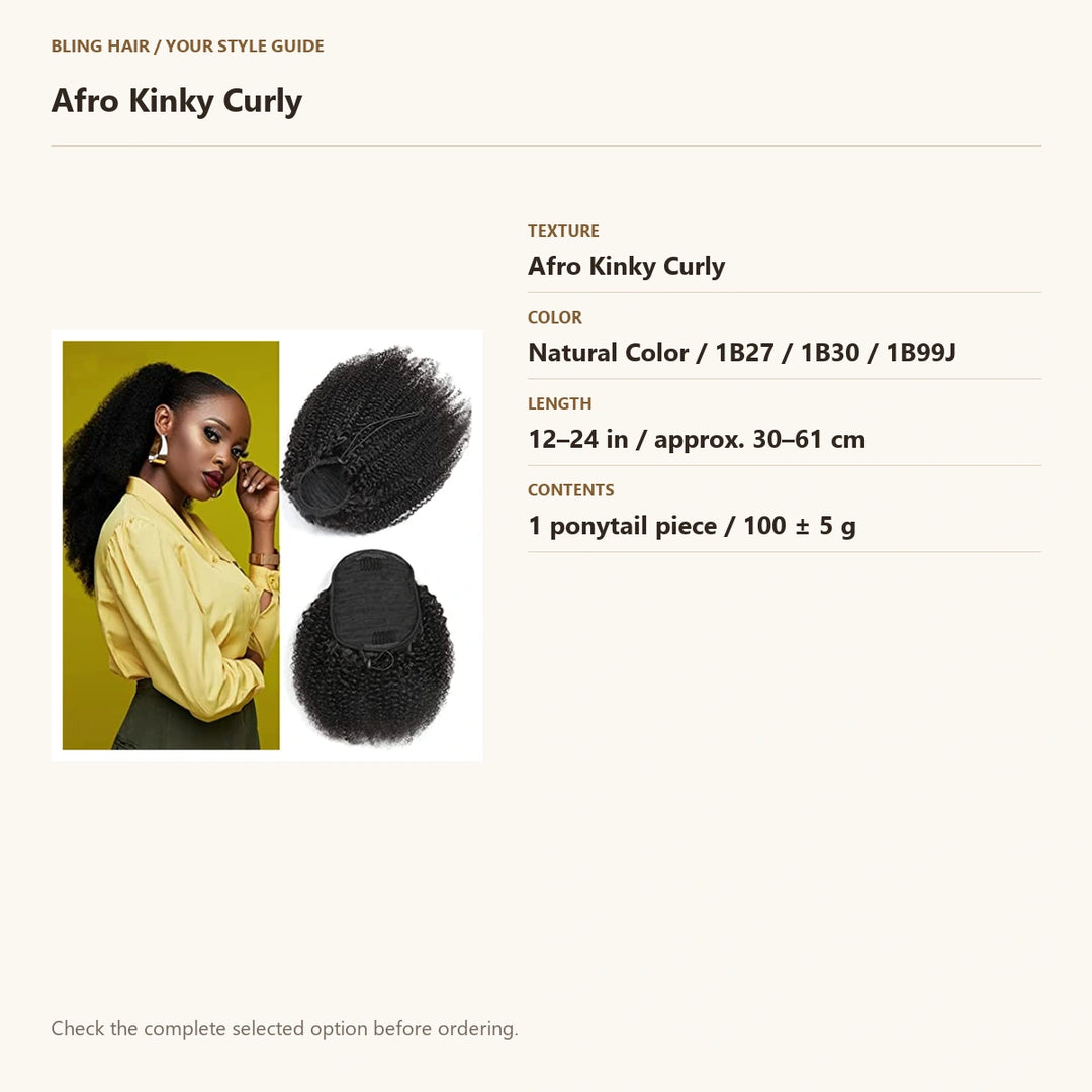 Verified selection guide: Afro Kinky Curly — Natural Color / 1B27 / 1B30 / 1B99J