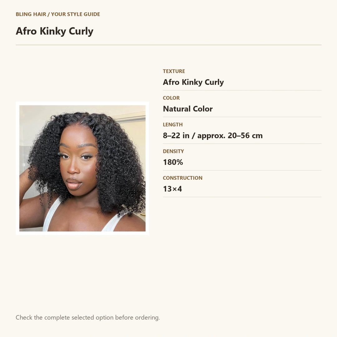 Verified selection guide: Afro Kinky Curly — Natural Color