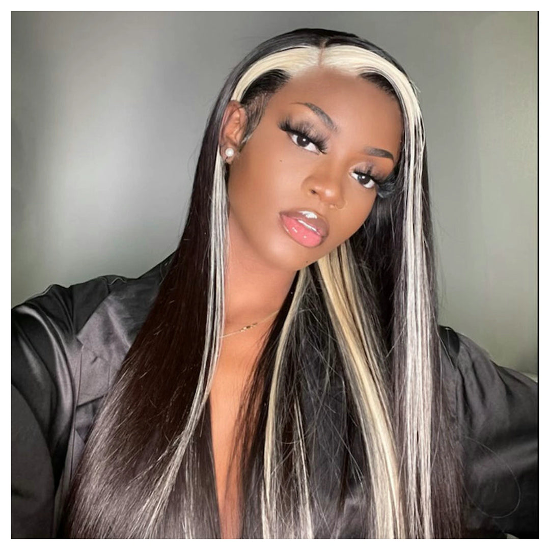 Straight / Body Wave — Blonde and black highlights — gallery-02