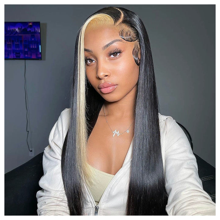 Straight / Body Wave — Blonde and black highlights — main
