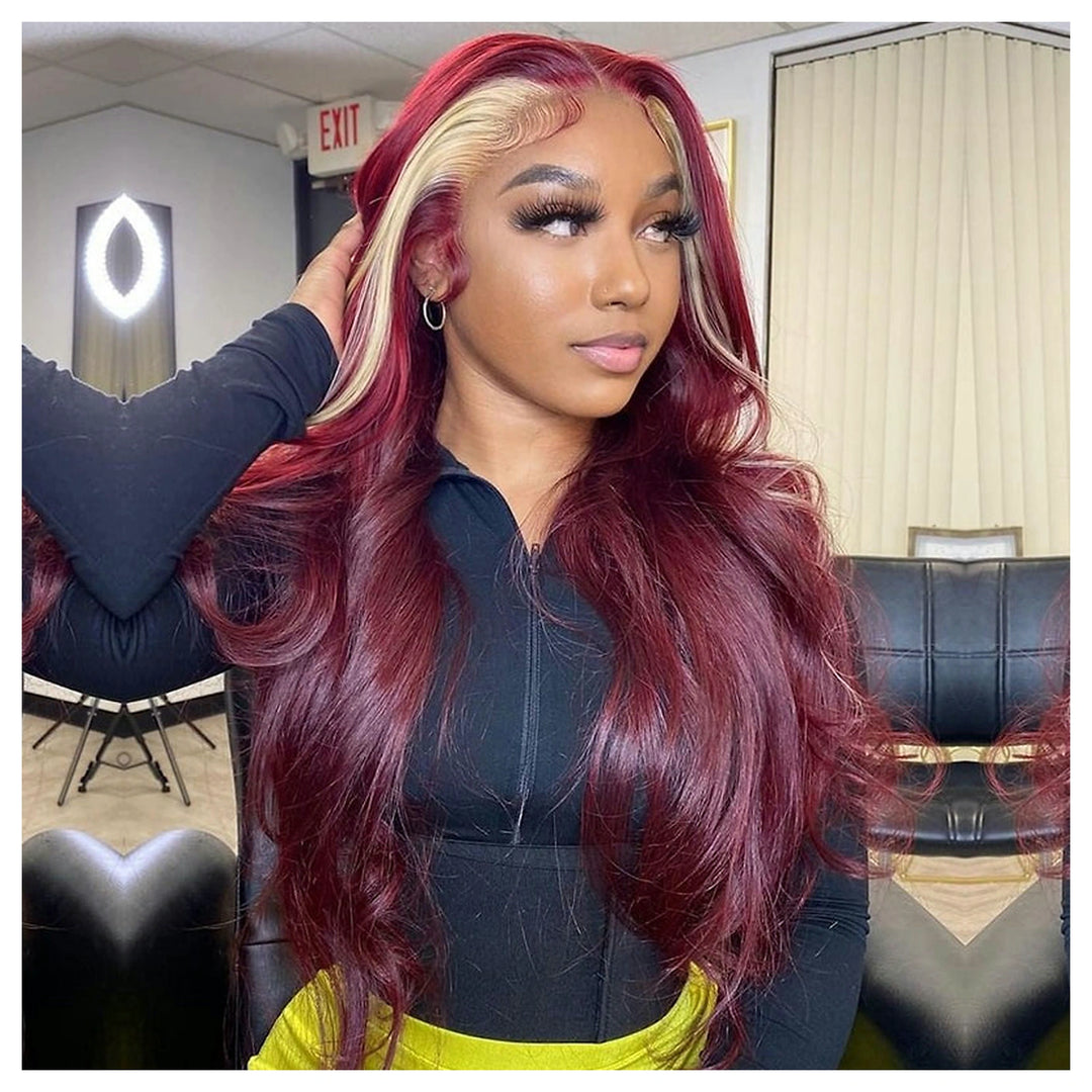 Straight / Body Wave — Blonde and burgundy — gallery-03
