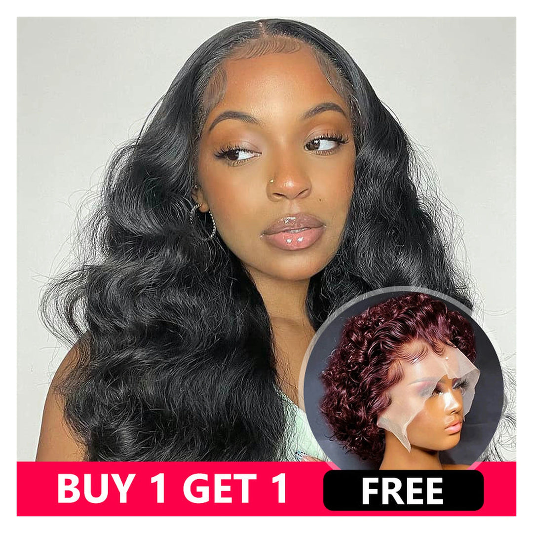 Body Wave / Curly Pixie — two-wig set overview
