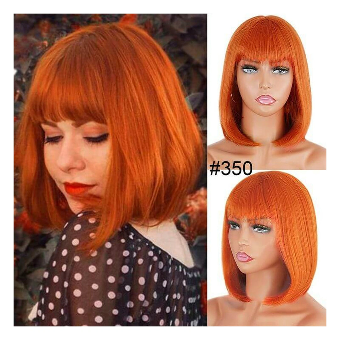 Kinky Curly / Straight Bob — Natural Black + Ginger — gallery-05