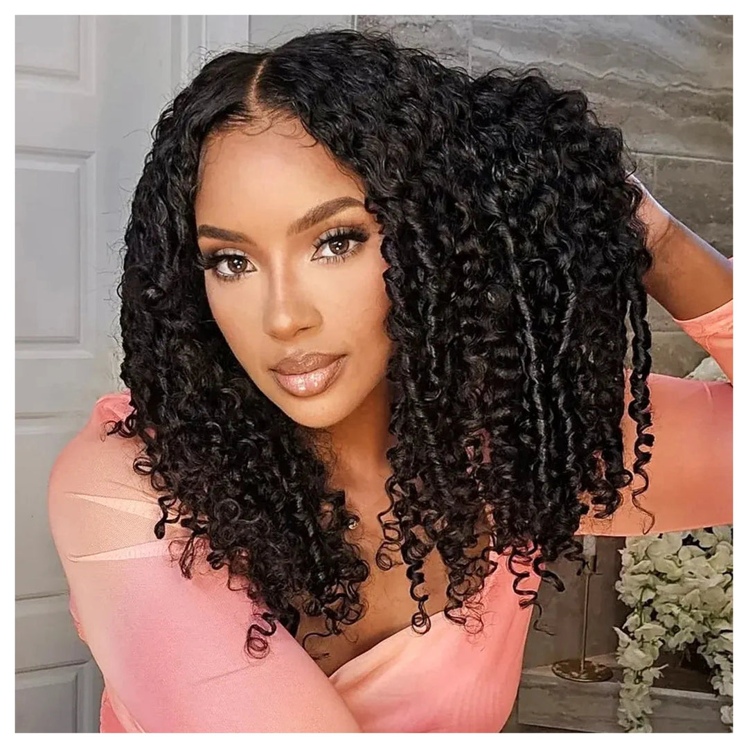 Burmese Curly crochet human hair, Natural Black — gallery 03