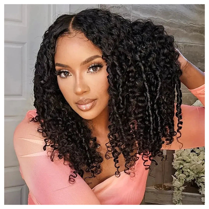 Burmese Curly crochet human hair, Natural Black — gallery 03