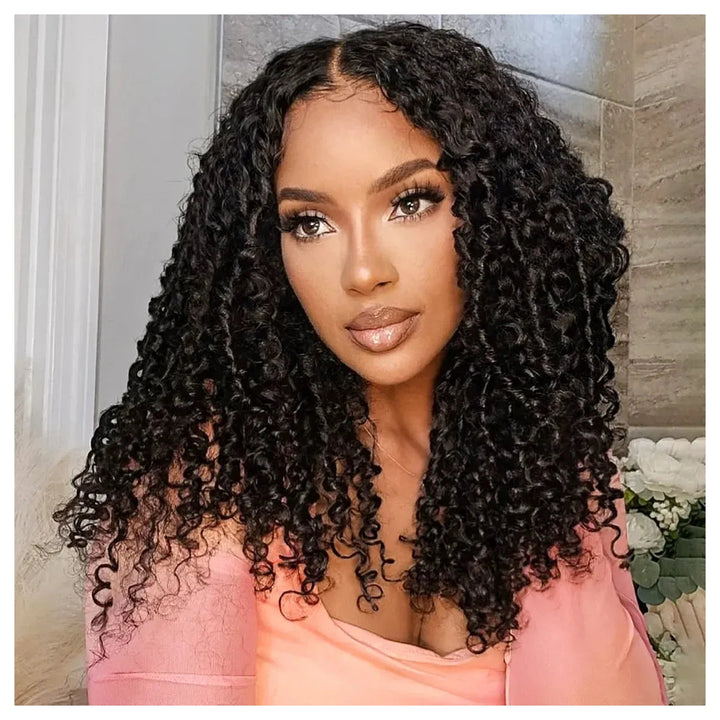 Burmese Curly crochet human hair, Natural Black — gallery 04