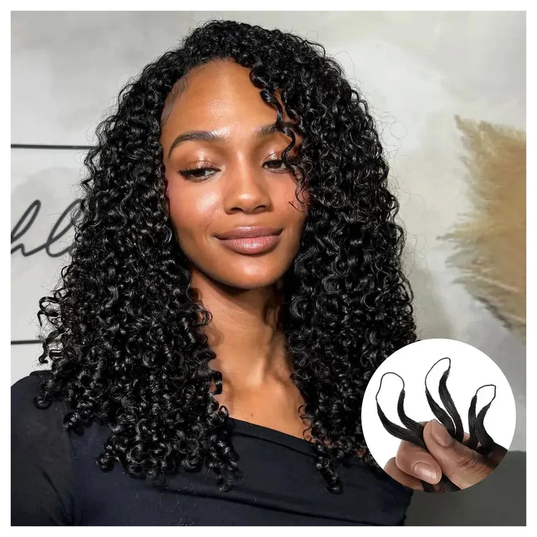 Burmese Curly crochet human hair, Natural Black — gallery 05