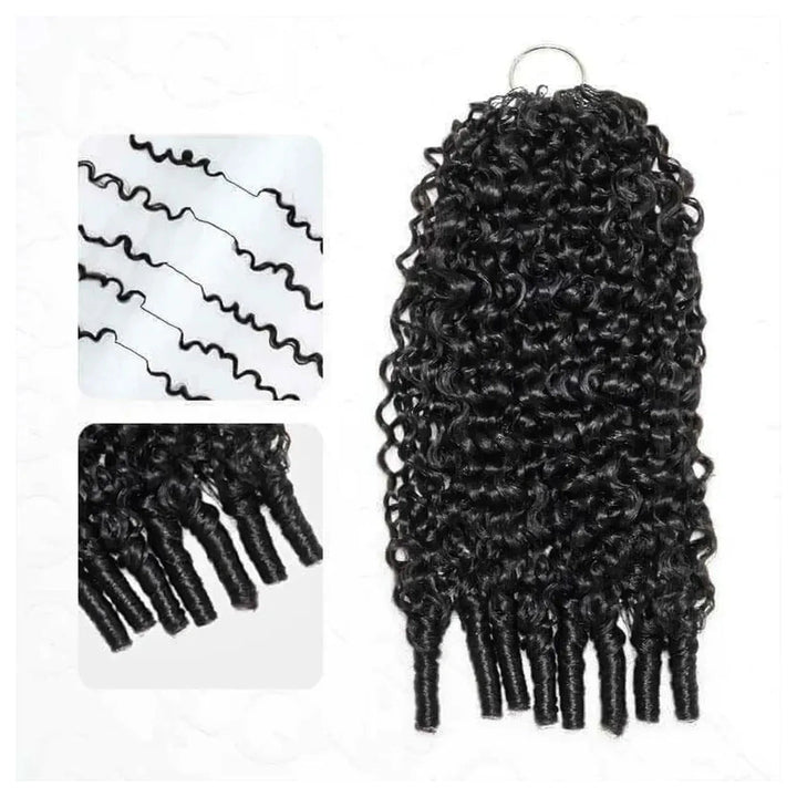 Burmese Curly crochet human hair, Natural Black — gallery 06