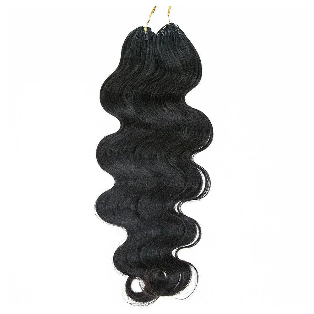 Body Wave crochet human hair, Natural Black — gallery 02