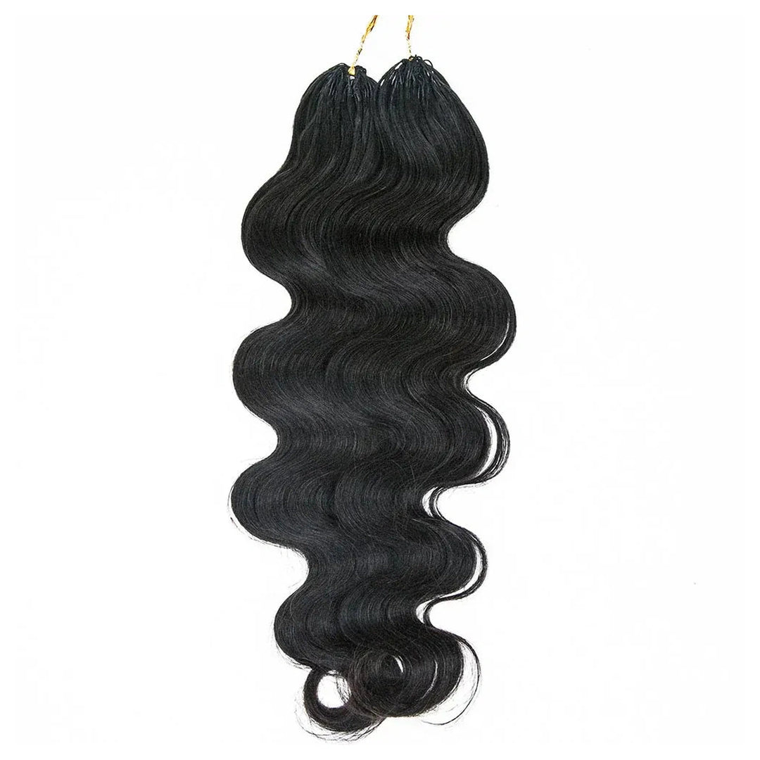Body Wave crochet human hair, Natural Black — gallery 02