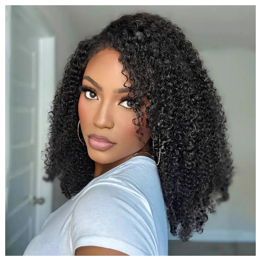 Kinky Curly crochet human hair, Natural Black — gallery 02