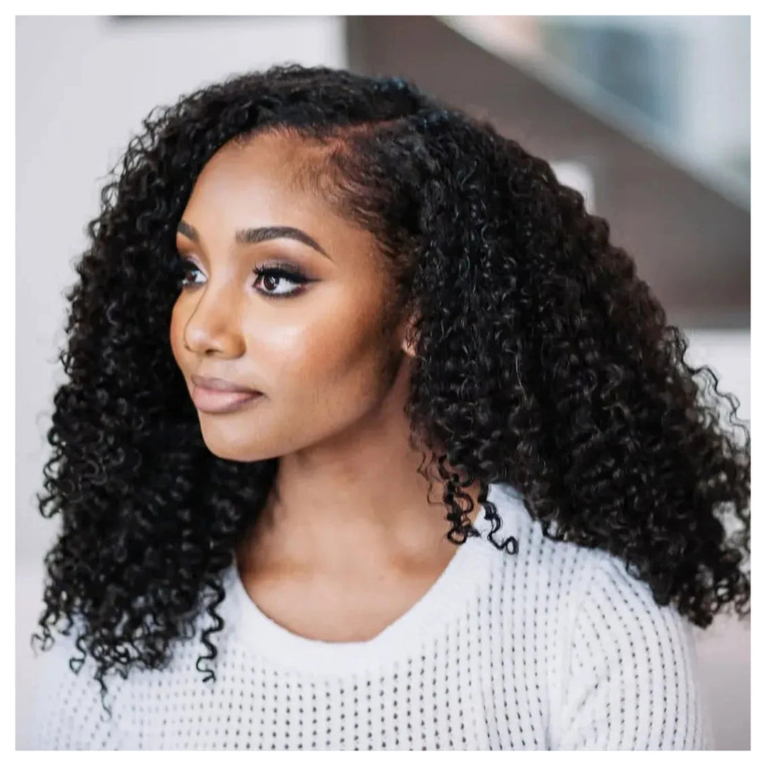 Kinky Curly crochet human hair, Natural Black — gallery 03