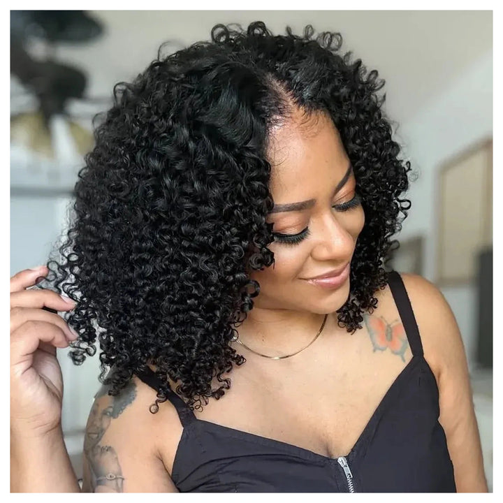 Kinky Curly crochet human hair, Natural Black — gallery 04