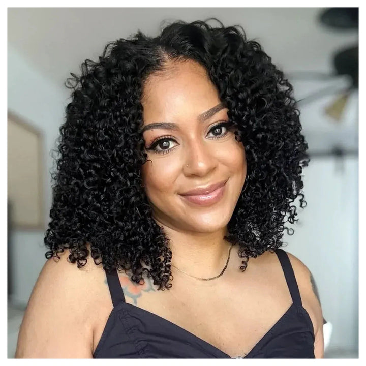 Kinky Curly crochet human hair, Natural Black — gallery 05