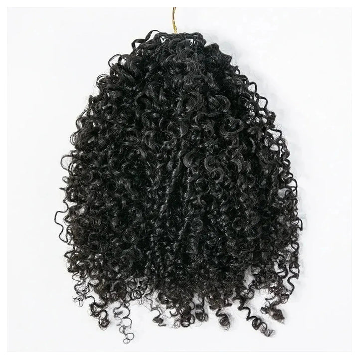 Kinky Curly crochet human hair, Natural Black — gallery 07