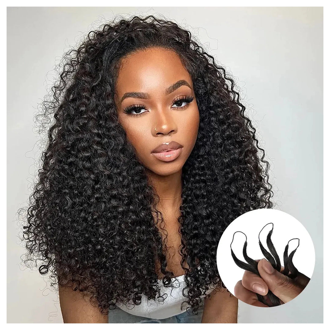 Kinky Curly crochet human hair, Natural Black — main