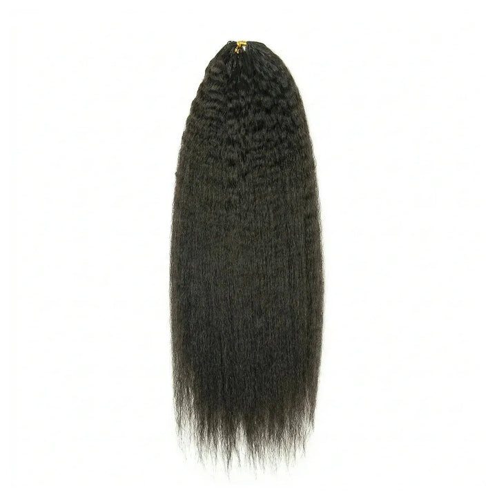 Kinky Straight crochet human hair, Natural Black — gallery 04