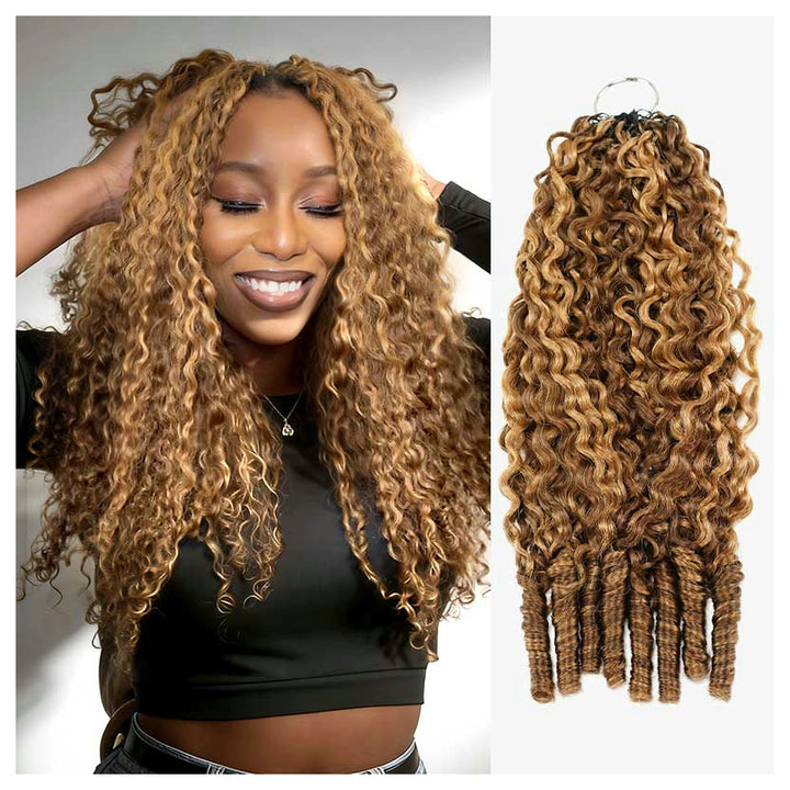 Burmese Curly crochet human hair, #P4/27 — main