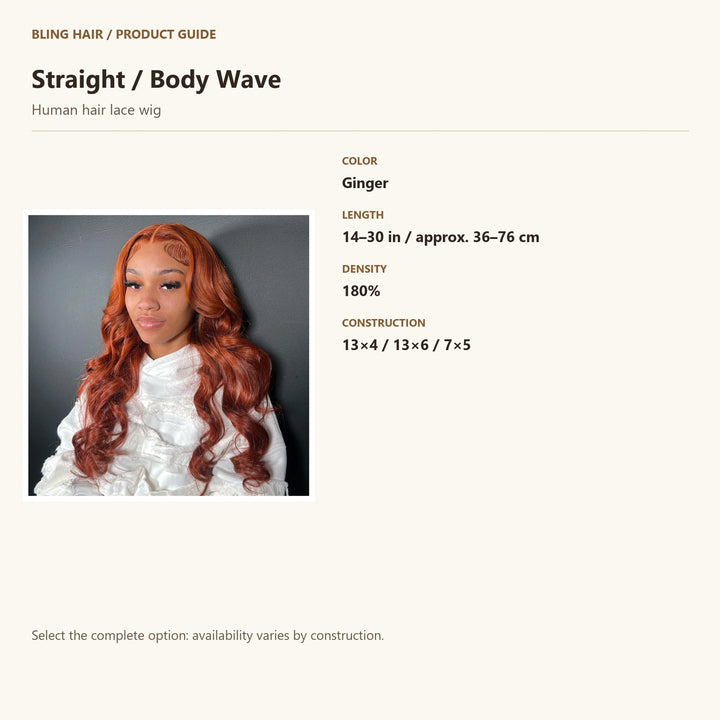 Human hair lace wig — product specification guide