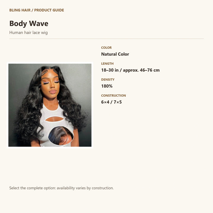 Human hair lace wig — product specification guide