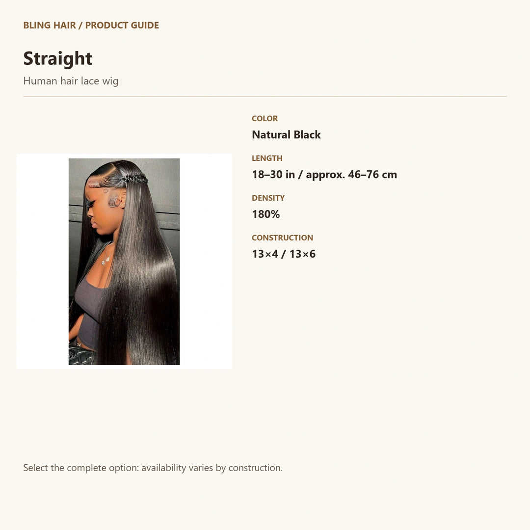 Human hair lace wig — product specification guide