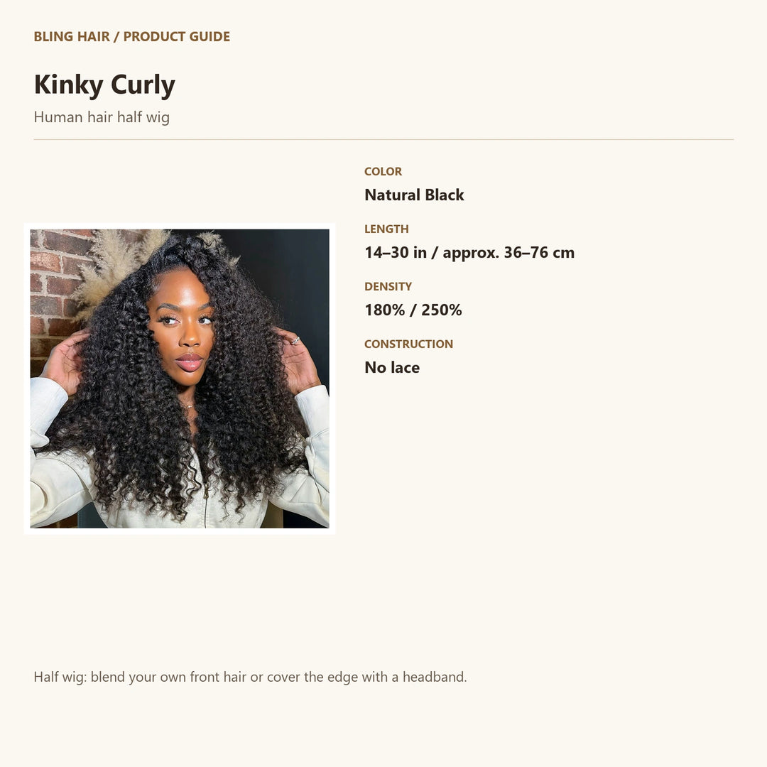 Human hair half wig — product specification guide