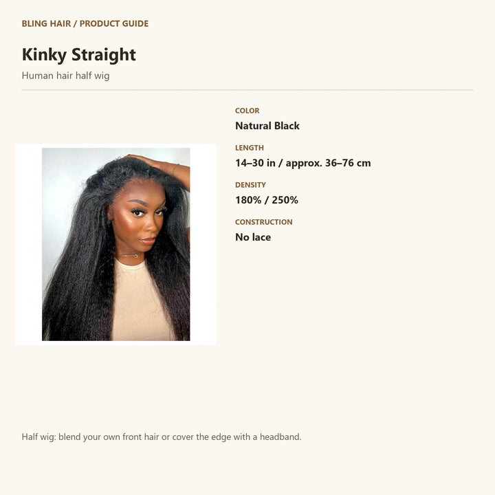 Human hair half wig — product specification guide