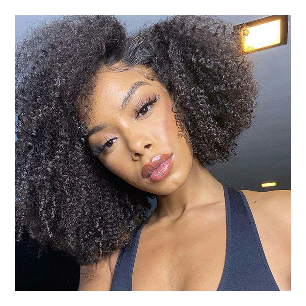 Afro Kinky Curly Bob Natural Black — gallery 02