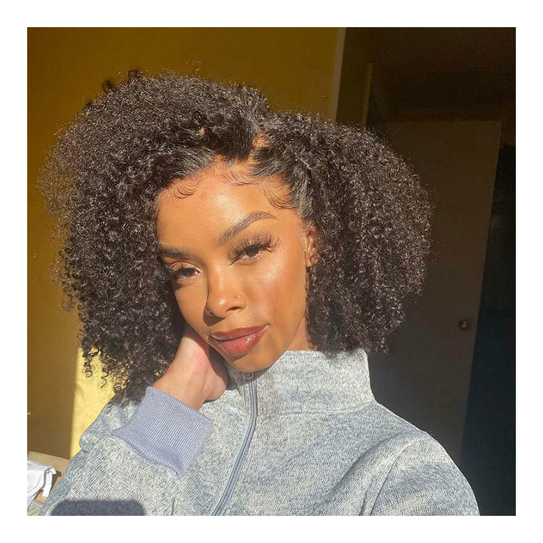 Afro Kinky Curly Bob Natural Black — gallery 03