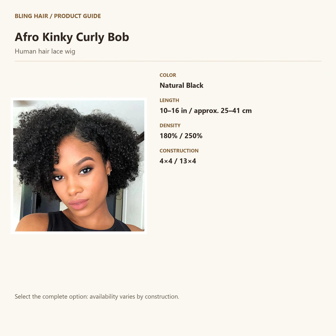 Human hair lace wig — product specification guide