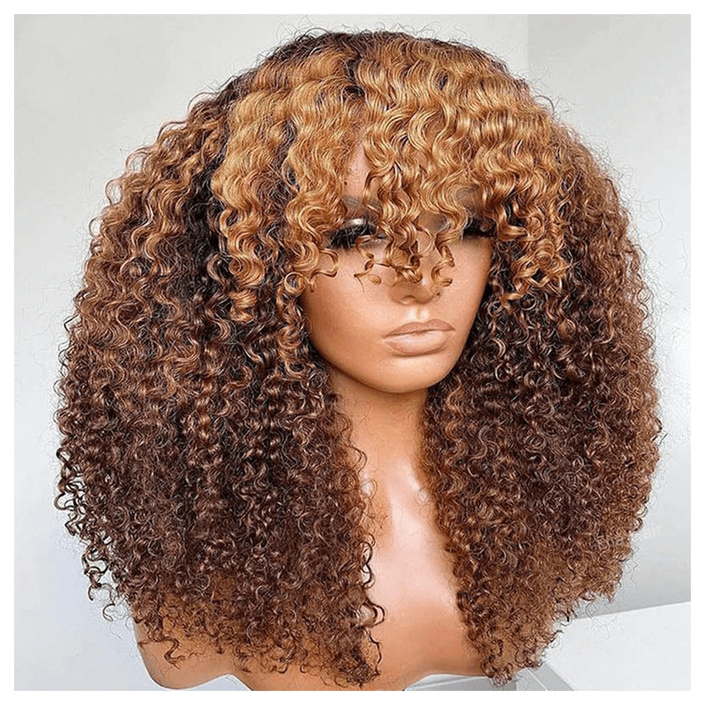 Afro Kinky Curly with Bangs Natural Black / P4/27 — gallery 02