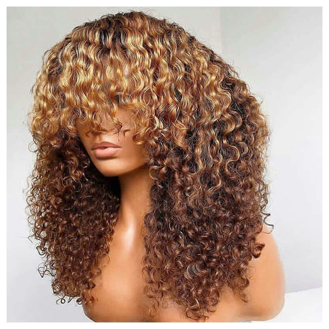 Afro Kinky Curly with Bangs Natural Black / P4/27 — gallery 03