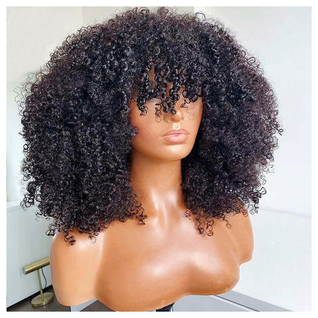 Afro Kinky Curly with Bangs Natural Black / P4/27 — gallery 05