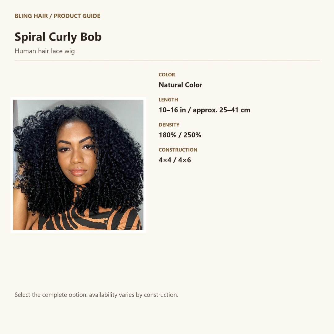 Human hair lace wig — product specification guide
