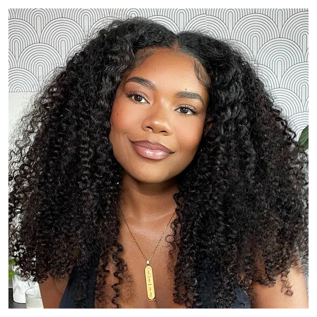 New Kinky Curly crochet human hair in natural black — styled curl volume