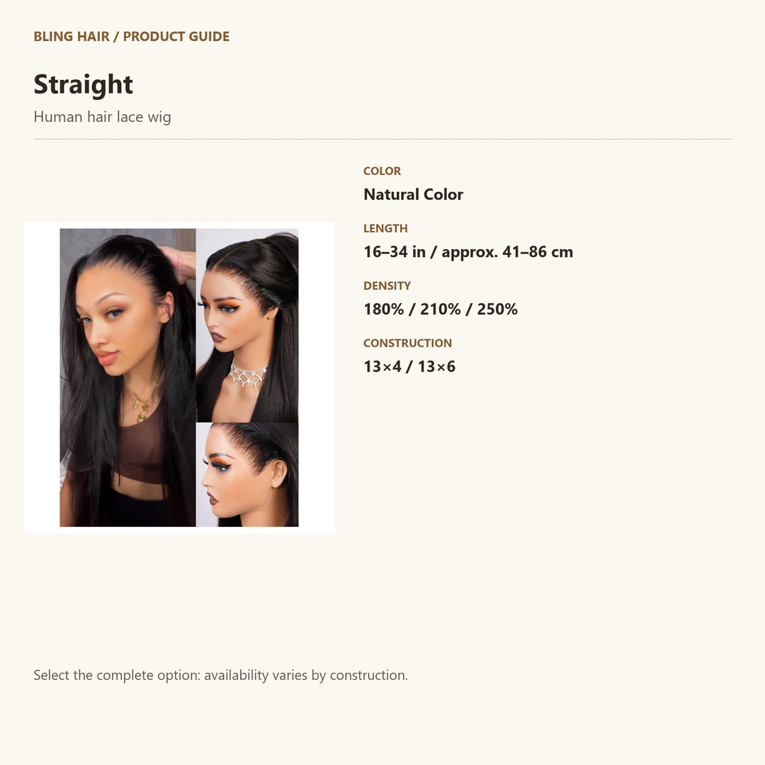 Human hair lace wig — product specification guide